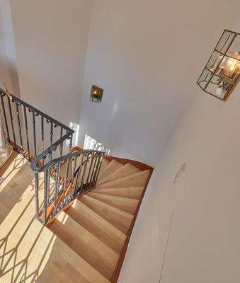 die Stiege von oben gesehen