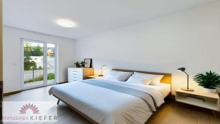 Schlafzimmer (virtuell gestaged)