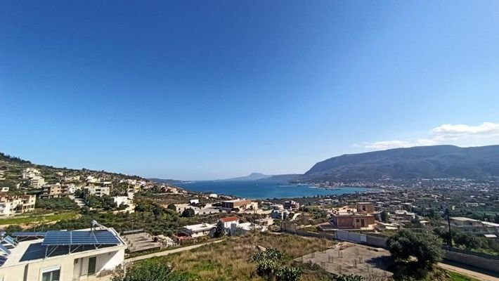 Kreta, Vlites: Modernes Apartment im 2.Stock mit Meer- und Bergblick zu verkaufen