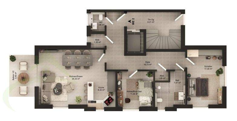 Grundrisse Wohnung 1.Obergeschoss