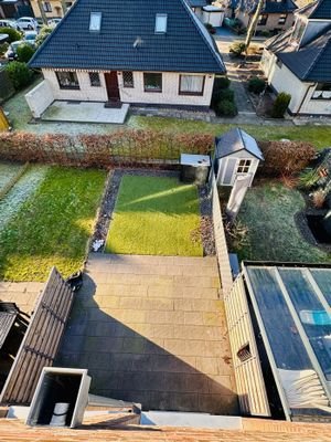 Terrasse und Garten von oben