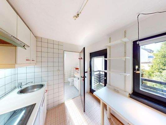 Küche im Dachgeschoss