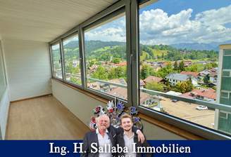 Verglaster Balkon