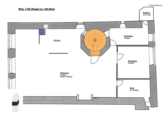 Grundrissplan 1. OG 