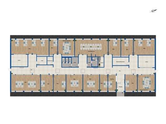 Grundriss Büro geplant