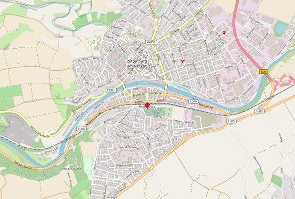 Lage Stadt Rottenburg