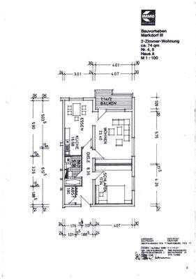 Grundriss Wohnung Nr. 8 im 1.OG