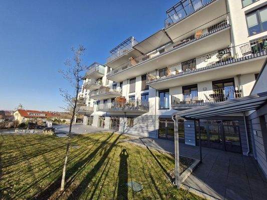 Frontansicht der kleinen Wohnanlage, #165255