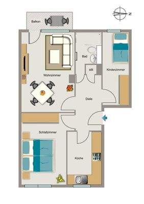 Grundriss beispielhaft