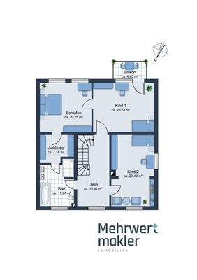 Grundriss Obergeschoss