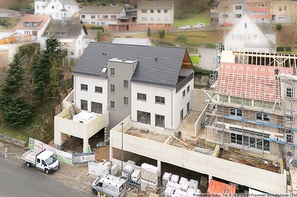 Blick auf Haus C von rechts