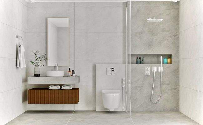 Bad mit begehbare Dusche 