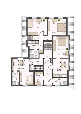 Mehrfamilienhaus -Obergeschoss