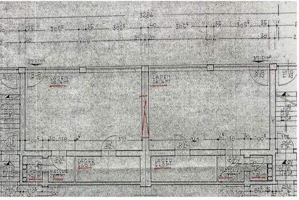 Grundriss heute, offen, 75m². wieder trennbar