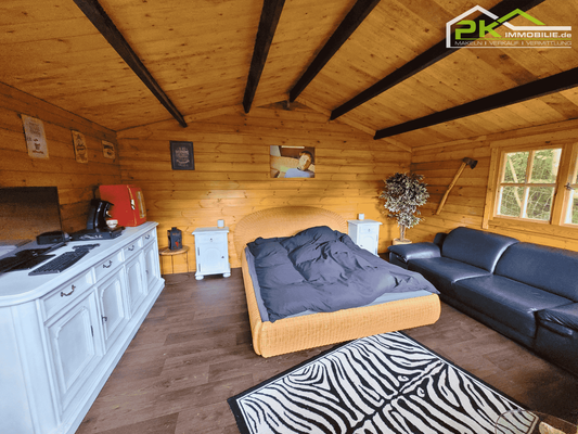 Gartenhütte von innen