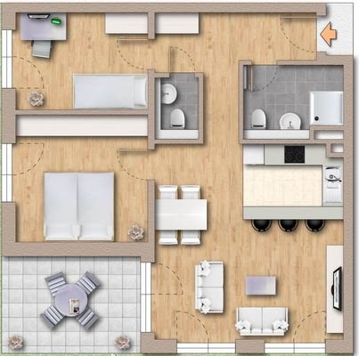 Grundriss Wohnung B8