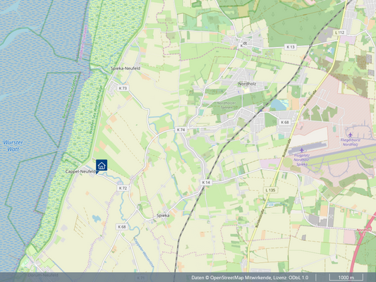 kurzer Weg von/zur Autobahn