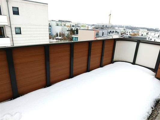 Balkon im Winter