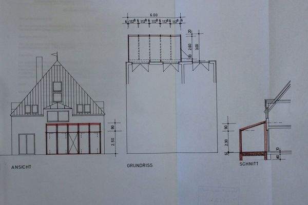 Schnitt mit Wintergarten