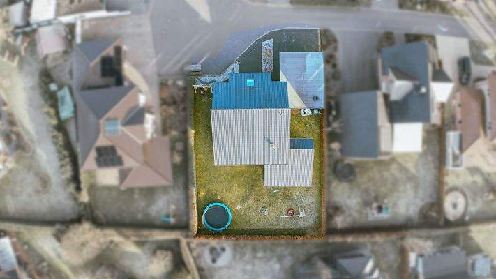 Einfamilienhaus von oben