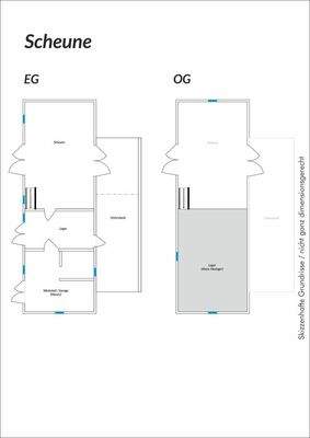 Grundriss Scheune EG+OG