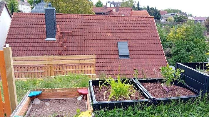 Blick vom Hanggrundstück