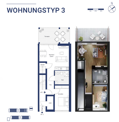 Grundriss Wohnungstyp 3