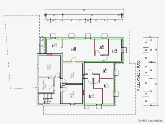 Großer geräumiger Keller mit 160 m²