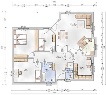 Einfamiienhaus projektiert - 118m² Wohnfläche