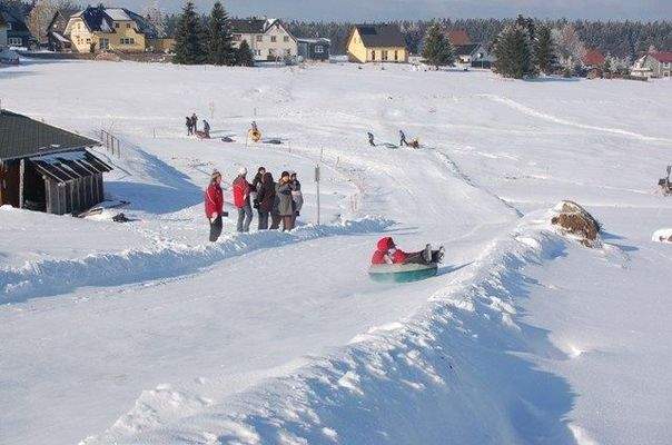 Winter-Tubing am Rennsteig