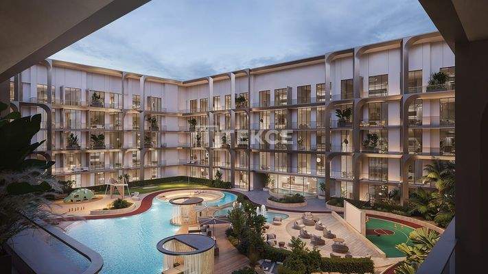 Art Deco Design Apartments with Lagoon Pool in Arjan Dubai