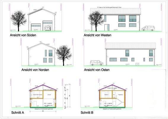 Schnitt und Ansichten