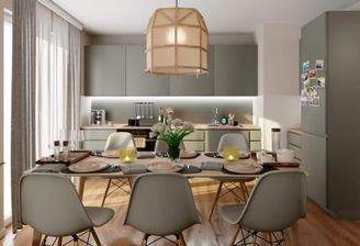 Die offene Wohnküche lädt zu gemeinsamen Mahlzeiten ein