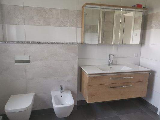 hochwertige Badmöbel und Bidet 