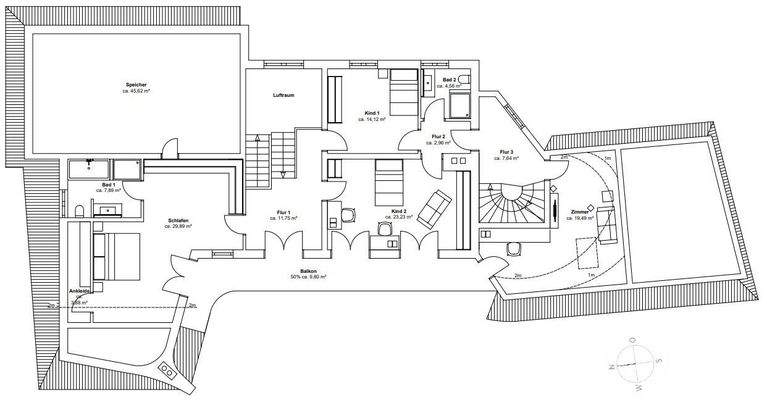 Grundriss Obergeschoss