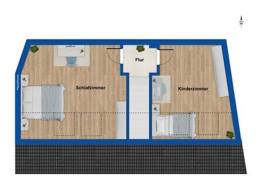 Grundriss Wohnung Ebene 2