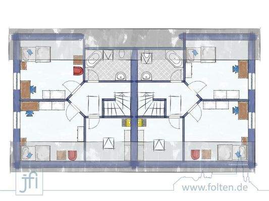 Grundriss Doppelhaus - OG