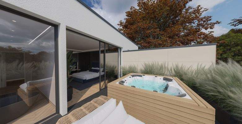 Visualisierungsbeispiel Dachterrasse mit Whirpool WGH 10