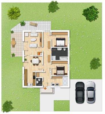 Grundriss (nicht maßstabsgetreu - kann vom Original abweichen)