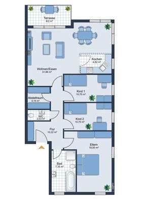 Grundriss Obergeschoss