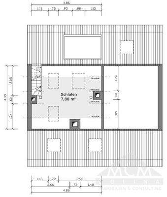 Grundriss Spitzboden