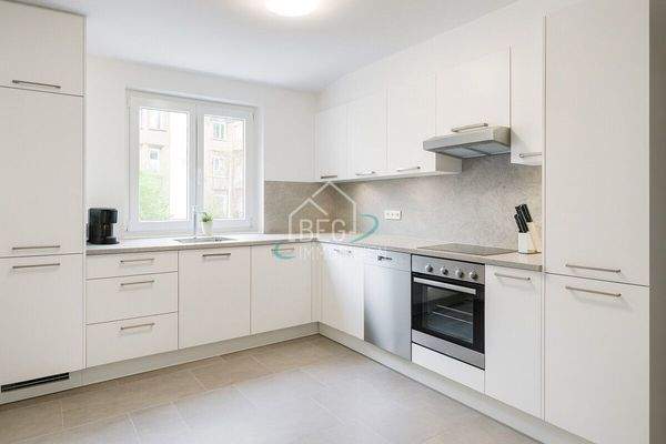 virtuell bearbeitete Küche