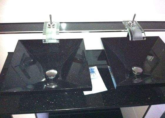 2 Trapez Granitwaschbecken