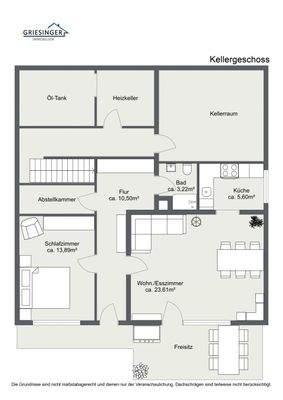 2D Grundriss - Kellergeschoss -