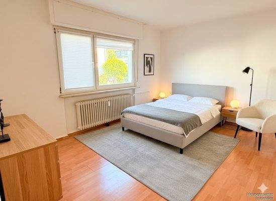 Schlafzimmer KI-visualisiert - Wohnung links