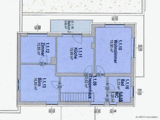 Obergeschoss Top 1 Einfamilienhaus