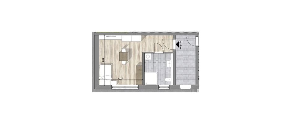 Grundriss Apartment 1a