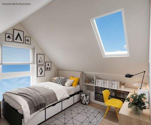 Var. 3 Spitzboden Visualisierung - (KI generiert) 