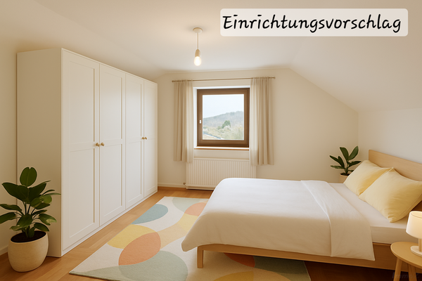 Einrichtungsvorschlag Schlafzimmer DG