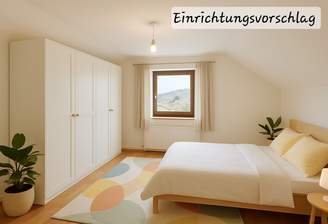 Einrichtungsvorschlag Schlafzimmer DG